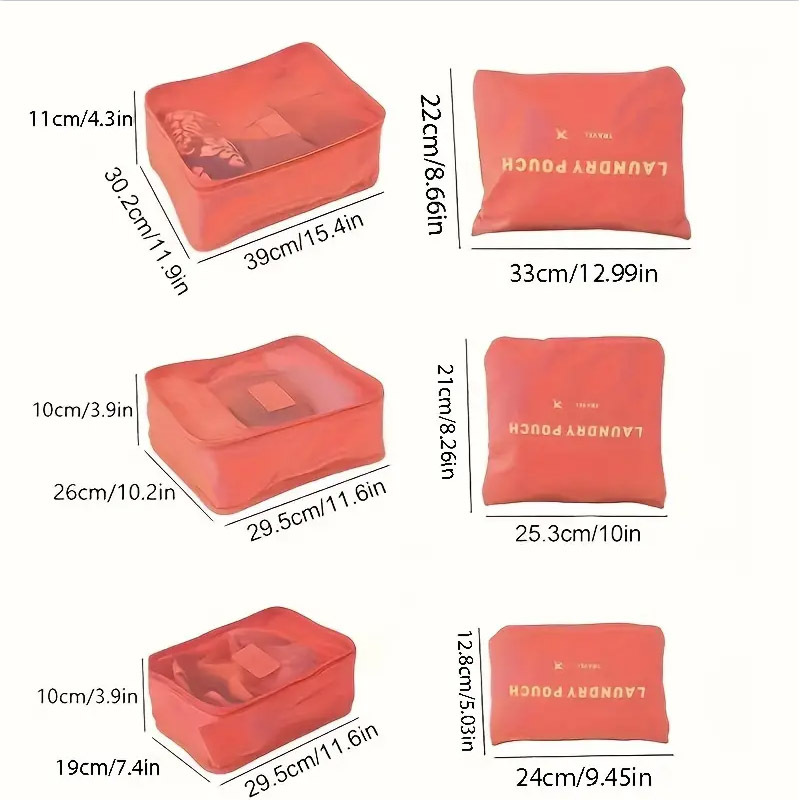 Travel Packing Cube Set 6
