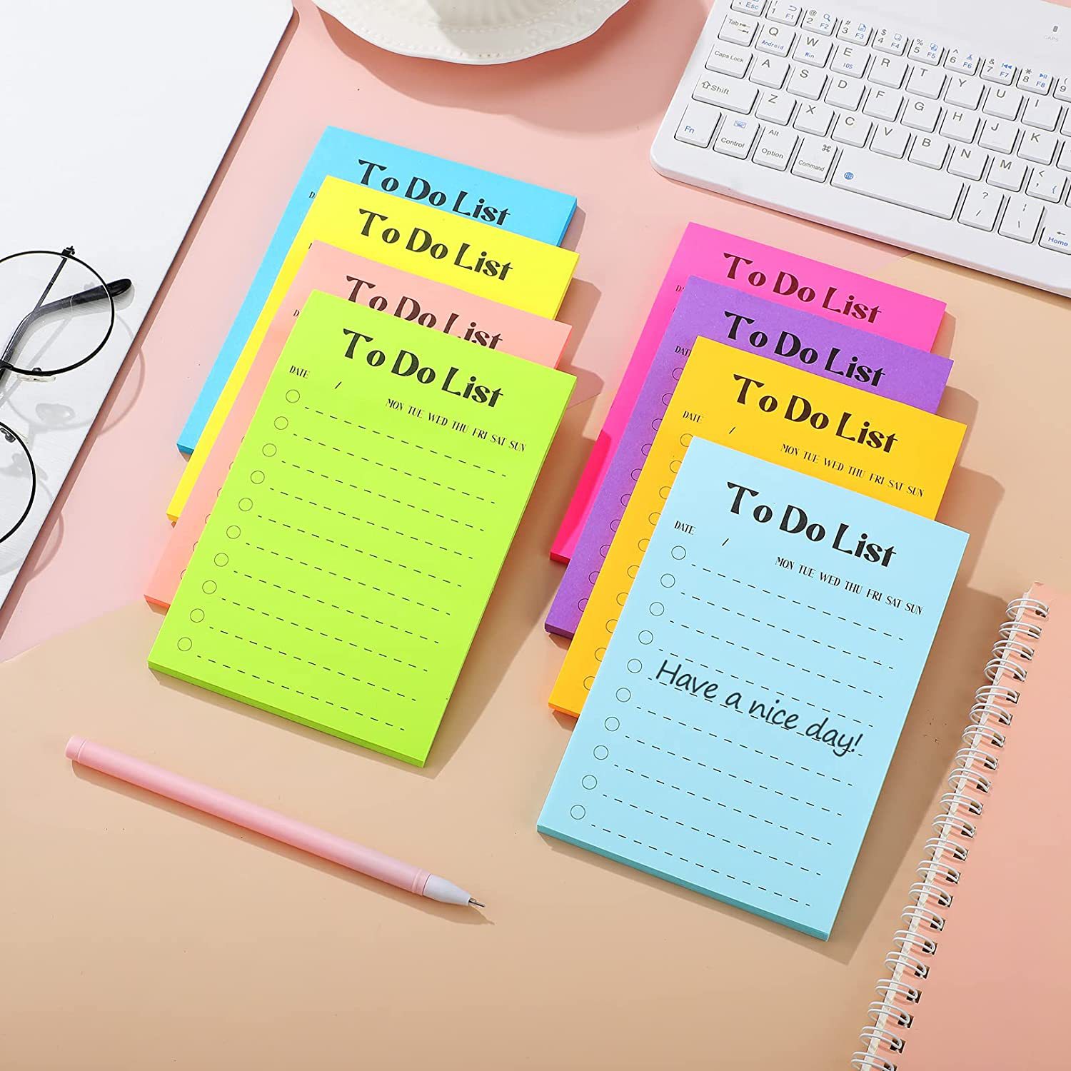 Colour Sticky Notes Checklist Pad