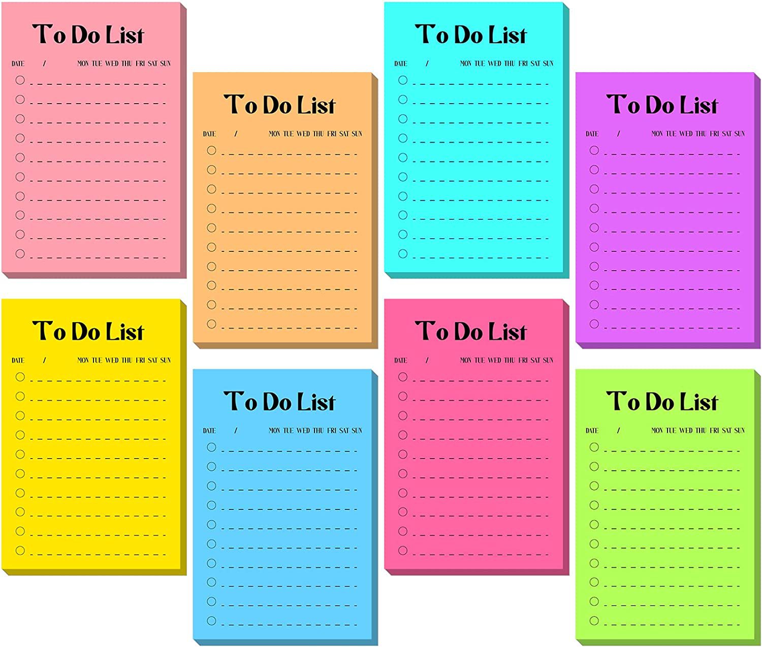Colour Sticky Notes Checklist Pad 2