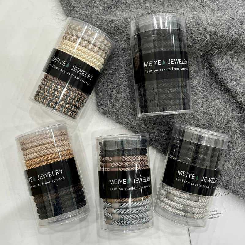 Elastic Hair Ties Tub Set – 15 pcs