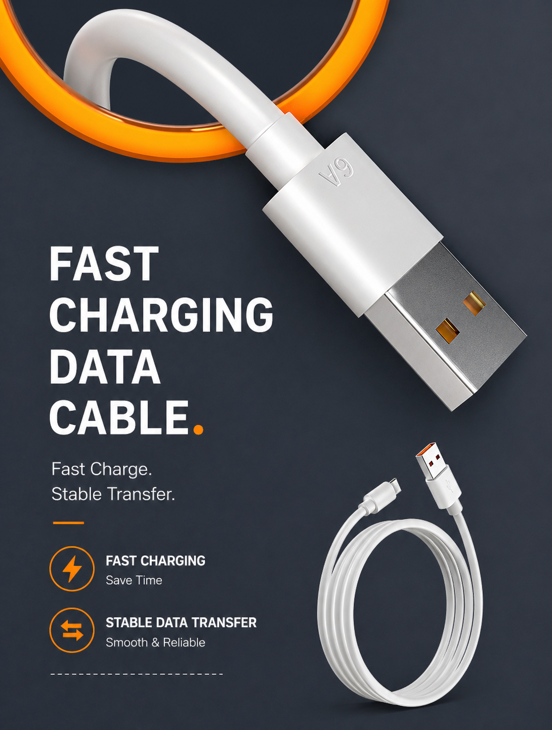6A Fast Charging Cable – Type-C & iPhone Length Options 4