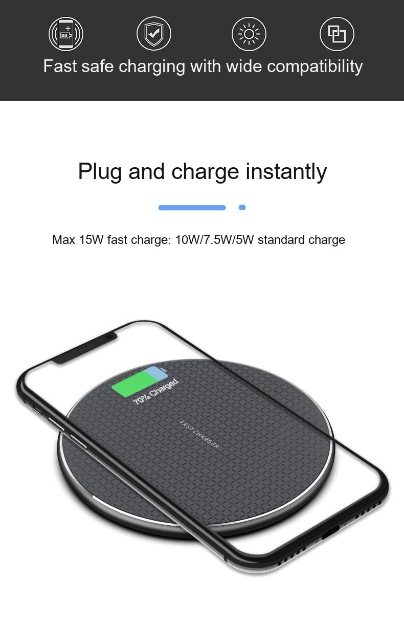 Qi 15W Aluminium Wireless Charging Pad 3