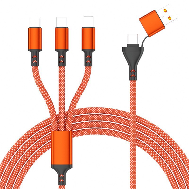 100W Braided 3-in-1 Fast Charging Cable 3