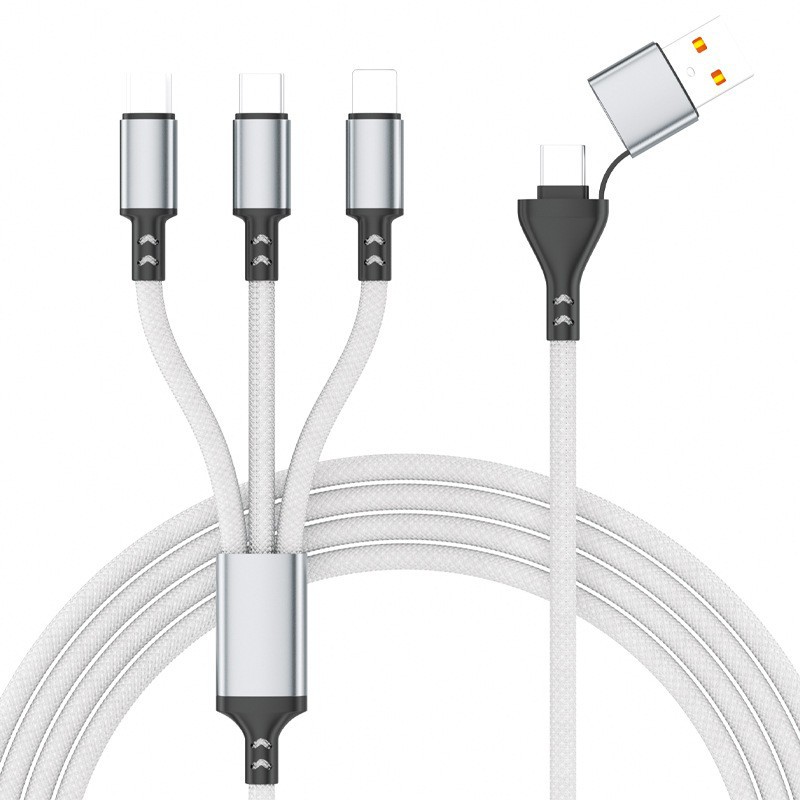 100W Braided 3-in-1 Fast Charging Cable 5