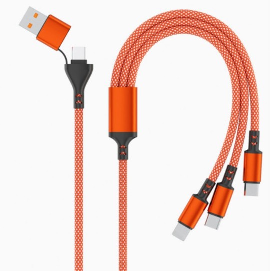 100W Braided 3-in-1 Fast Charging Cable 7