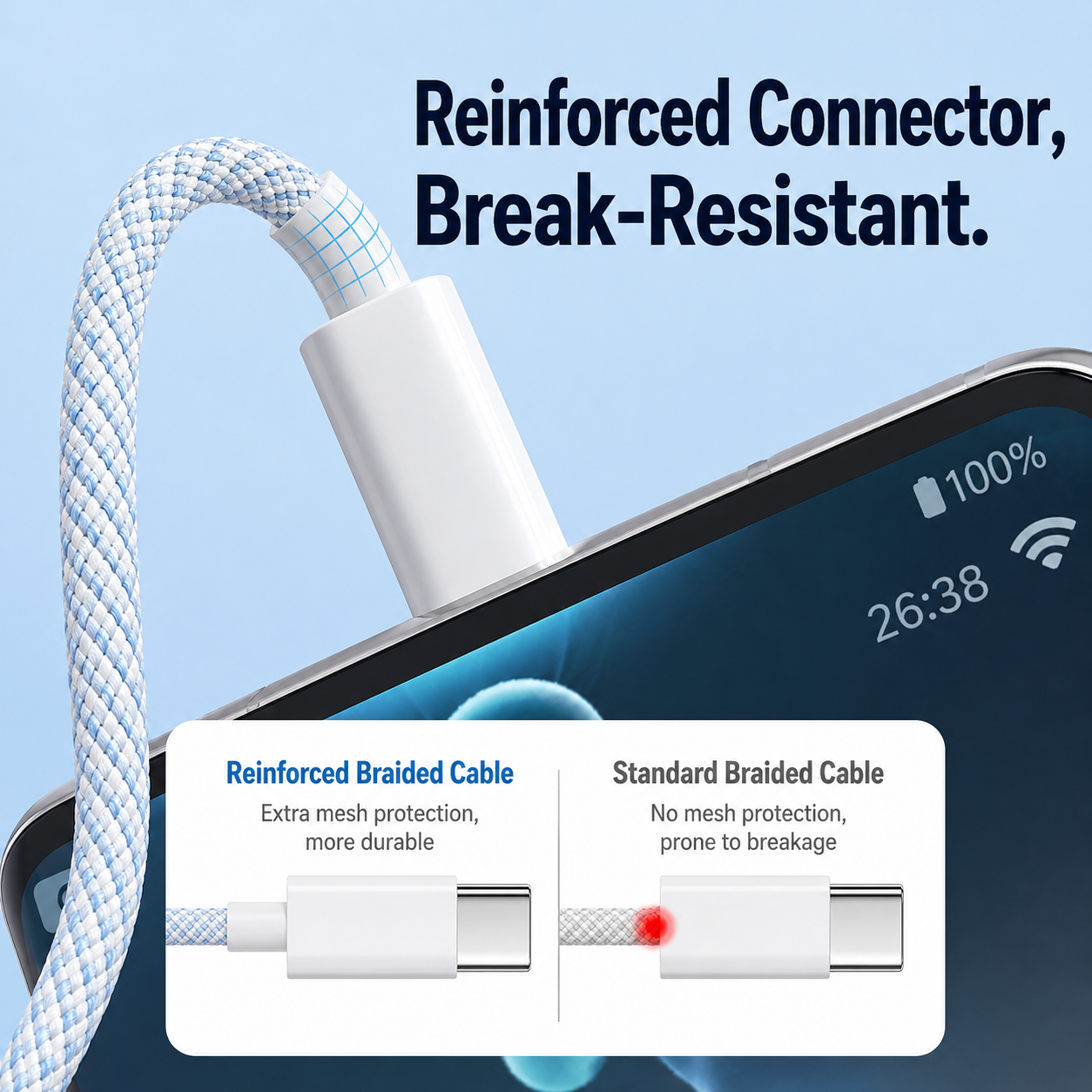 6A 3-in-1 Fast Charging Cable 4