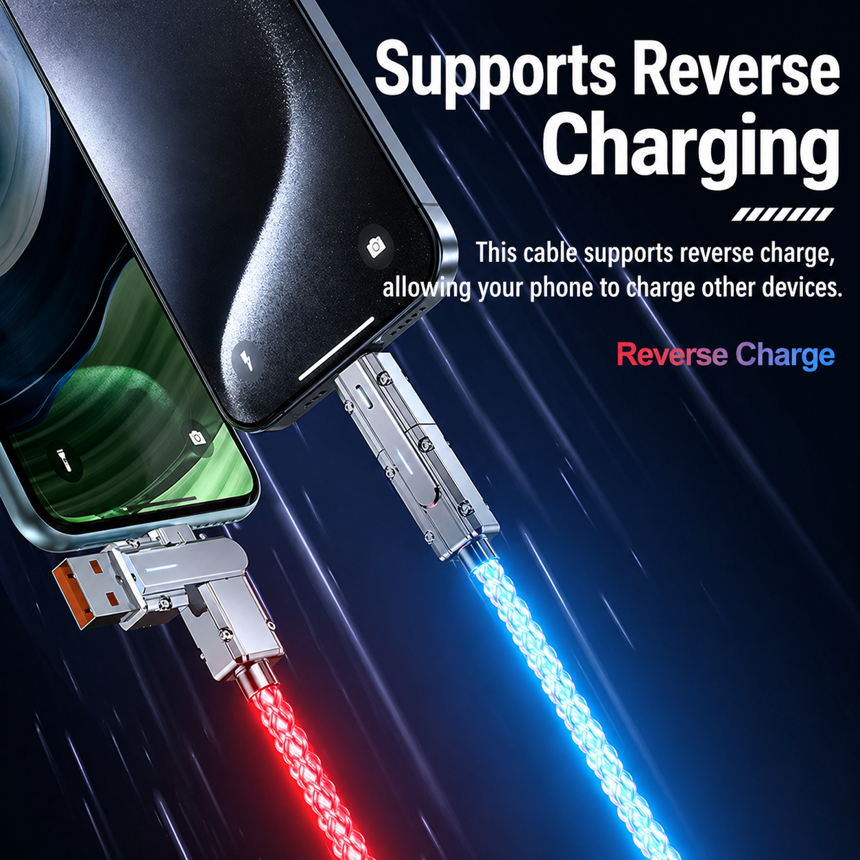 RGB Light-Up 4-in-1 Fast Charging Cable 5