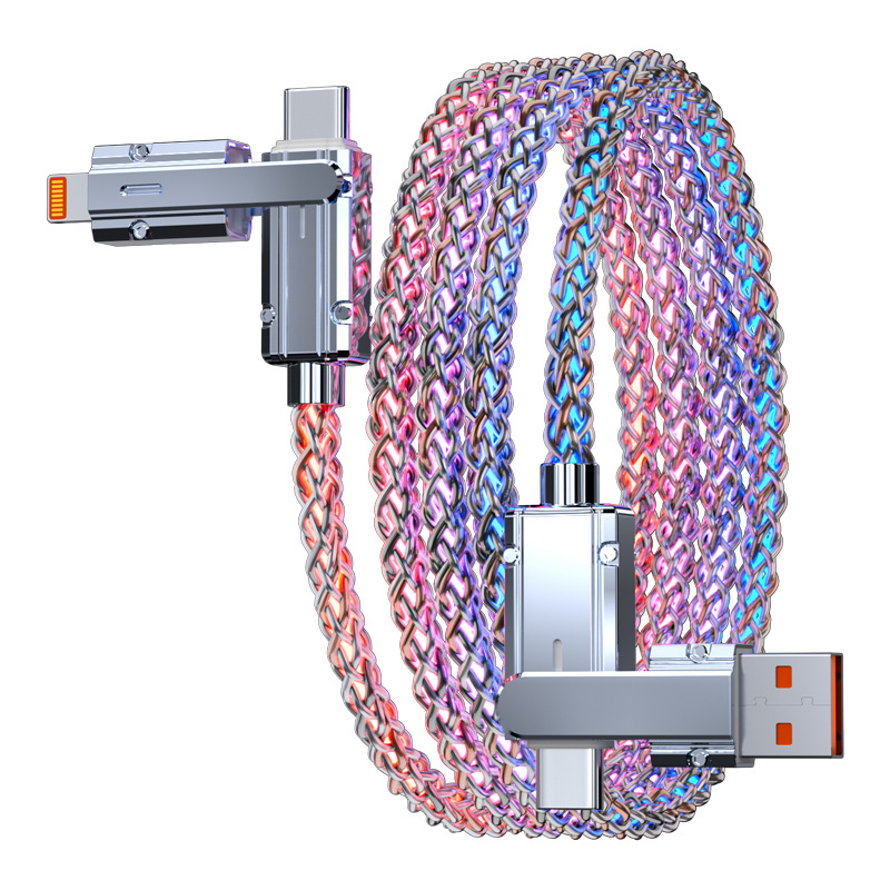 RGB Light-Up 4-in-1 Fast Charging Cable