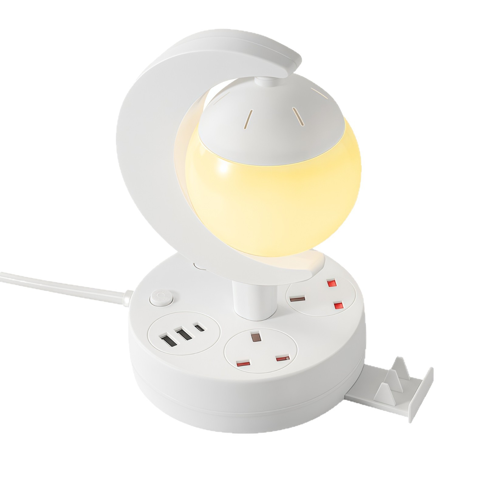 Extension Socket with Moon LED Night Light 5