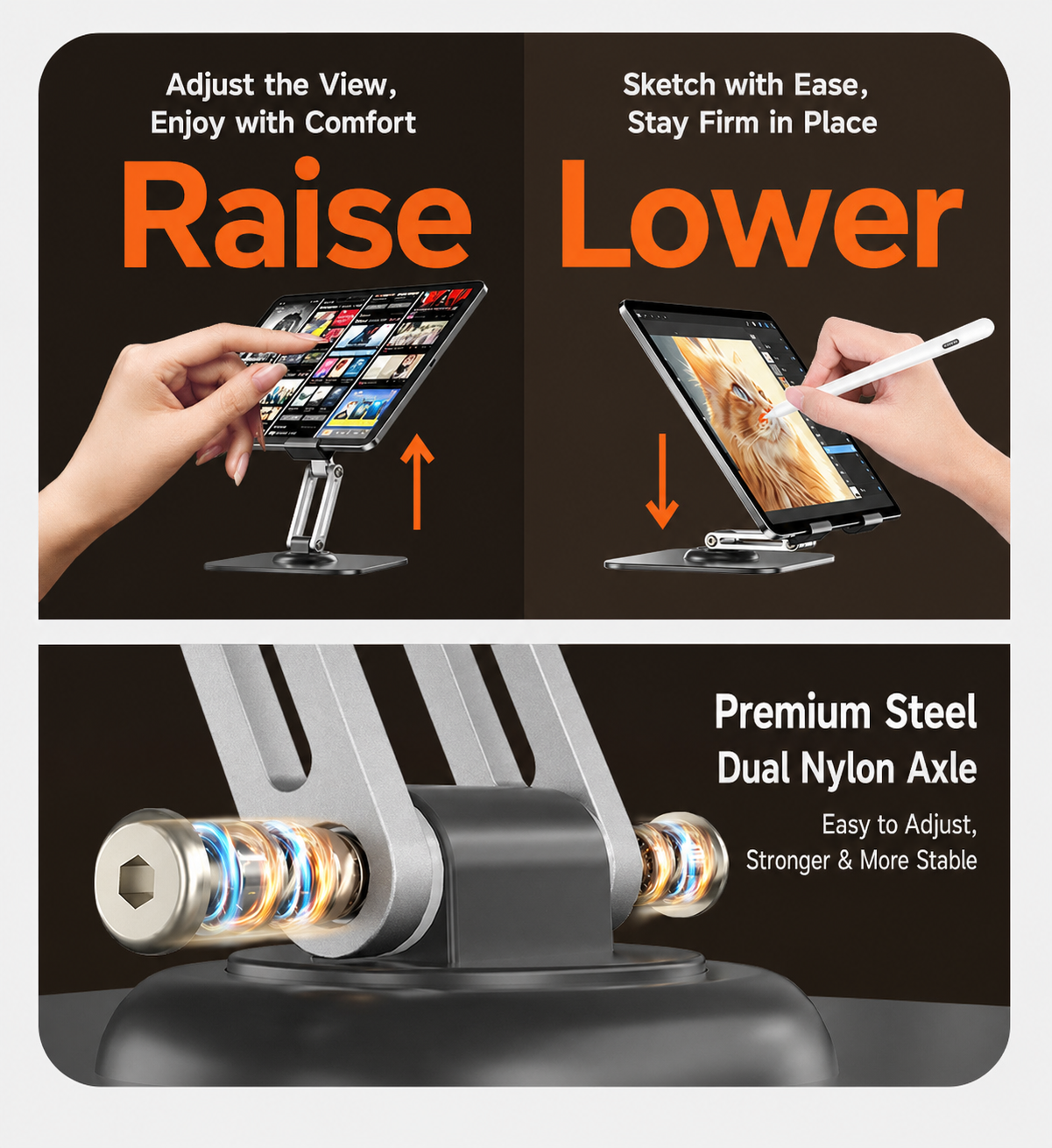 Metal Desktop Phone & Tablet Stand 3