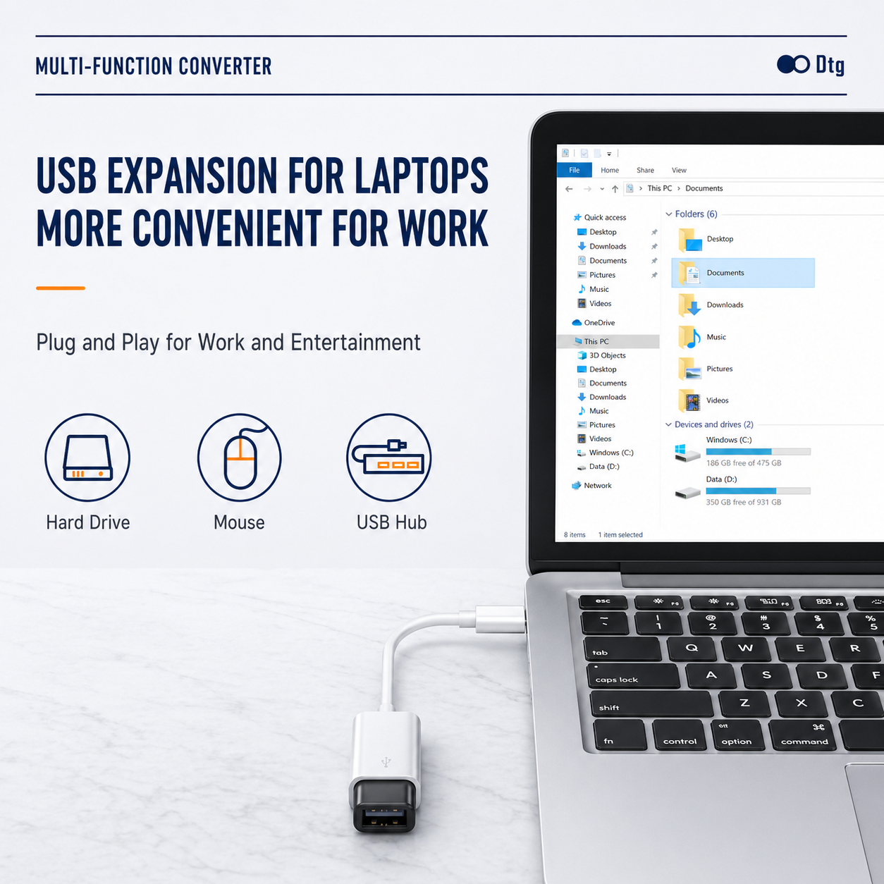 OTG USB 3.0 Adapter Cable – Lightning / Type-C Options 3