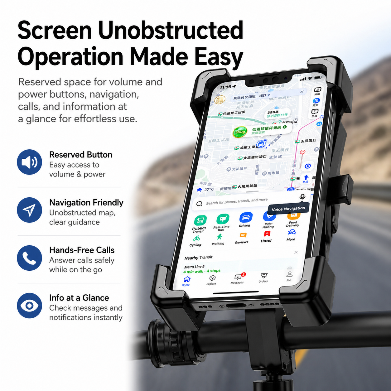 Bike & Motorcycle Phone Mount 4