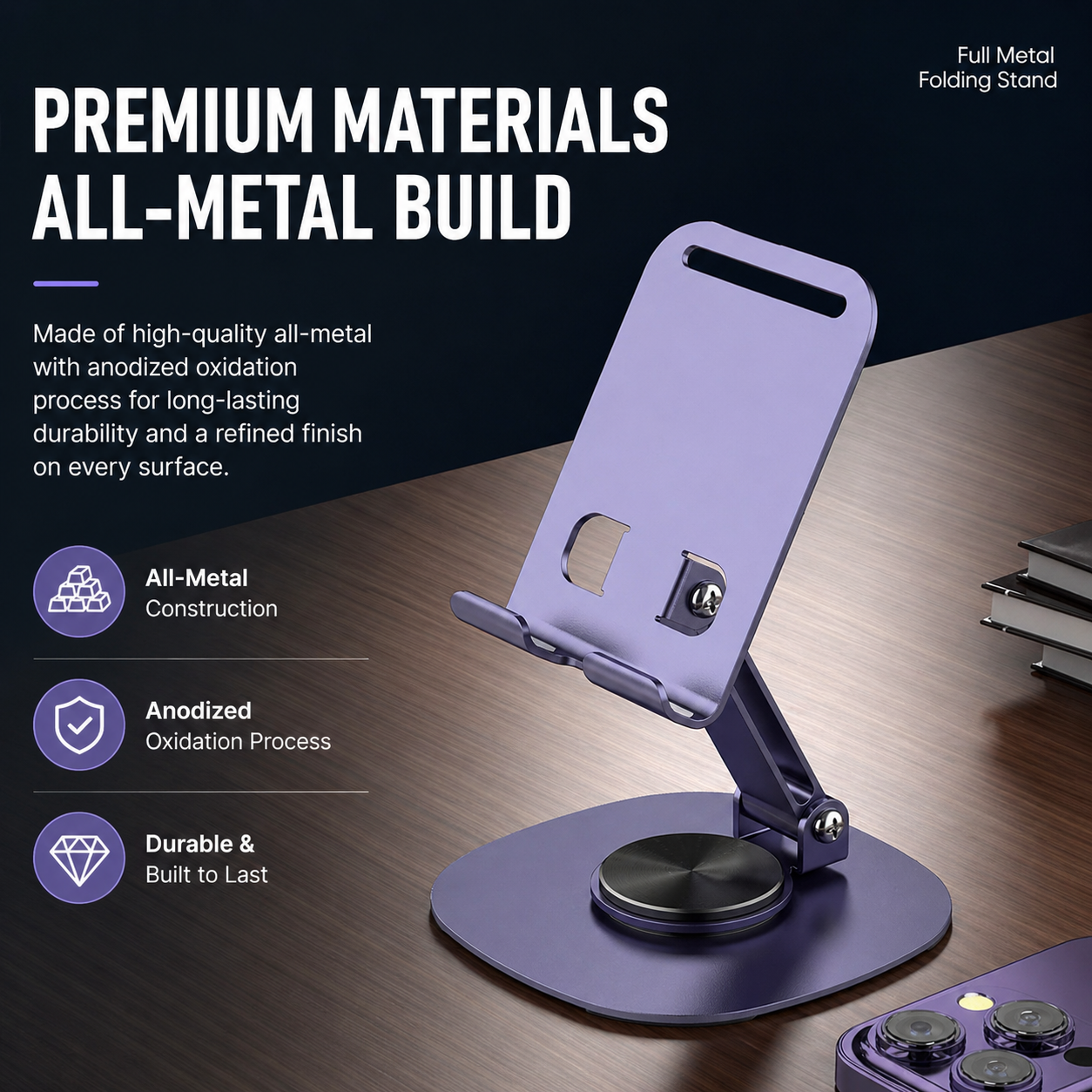Rotating Desktop Phone & Tablet Stand 2