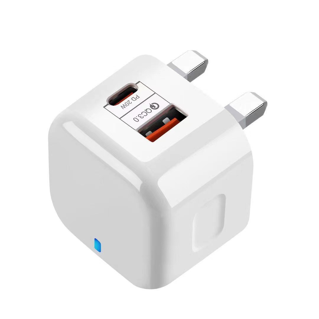 20W UK Plug Fast Charging Adapter – Single/Dual Port Options 4
