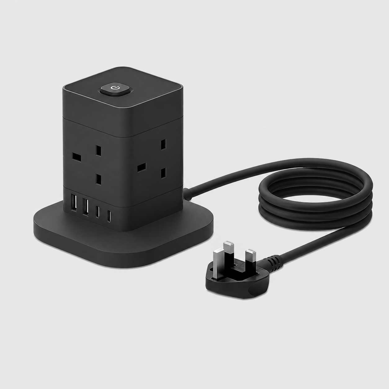 Multi-Tier Tower Extension Socket with USB Ports 10
