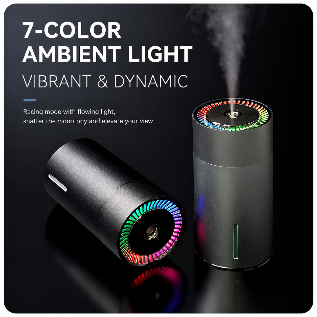 USB Aroma Diffuser Humidifier with 7-Colour Light