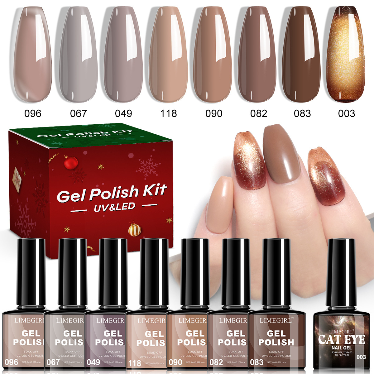 8ml UV Gel Nail Polish Set 6