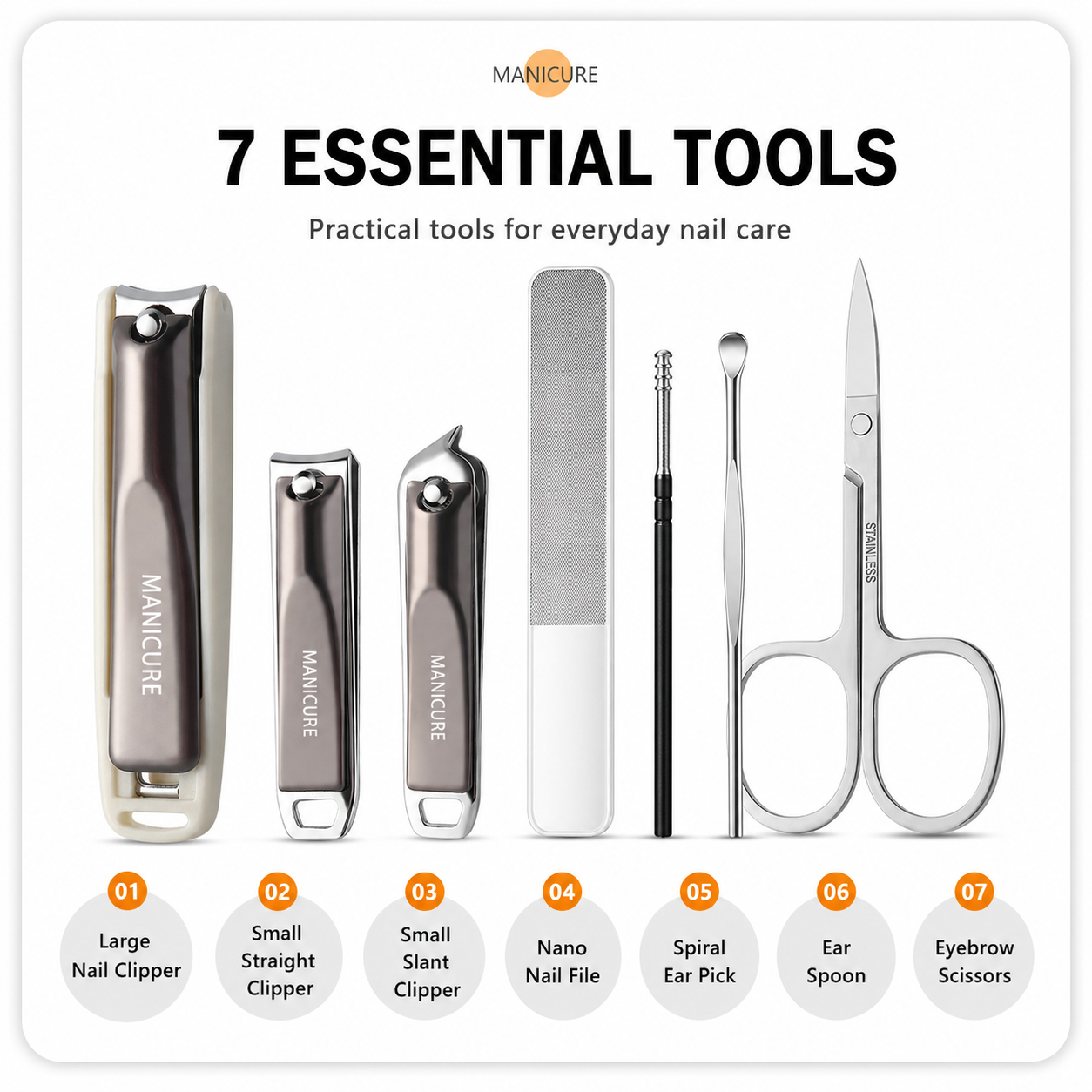 Portable Nail Care Set – 7 pcs 8