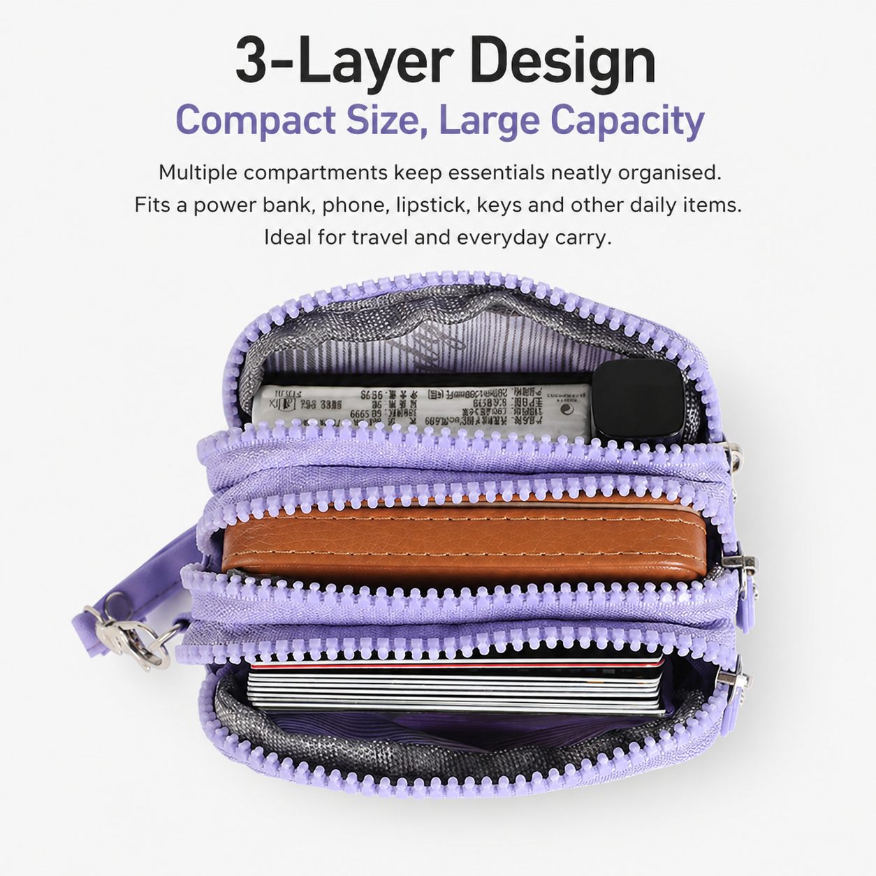 Water-Resistant Zip Coin Pouch 3