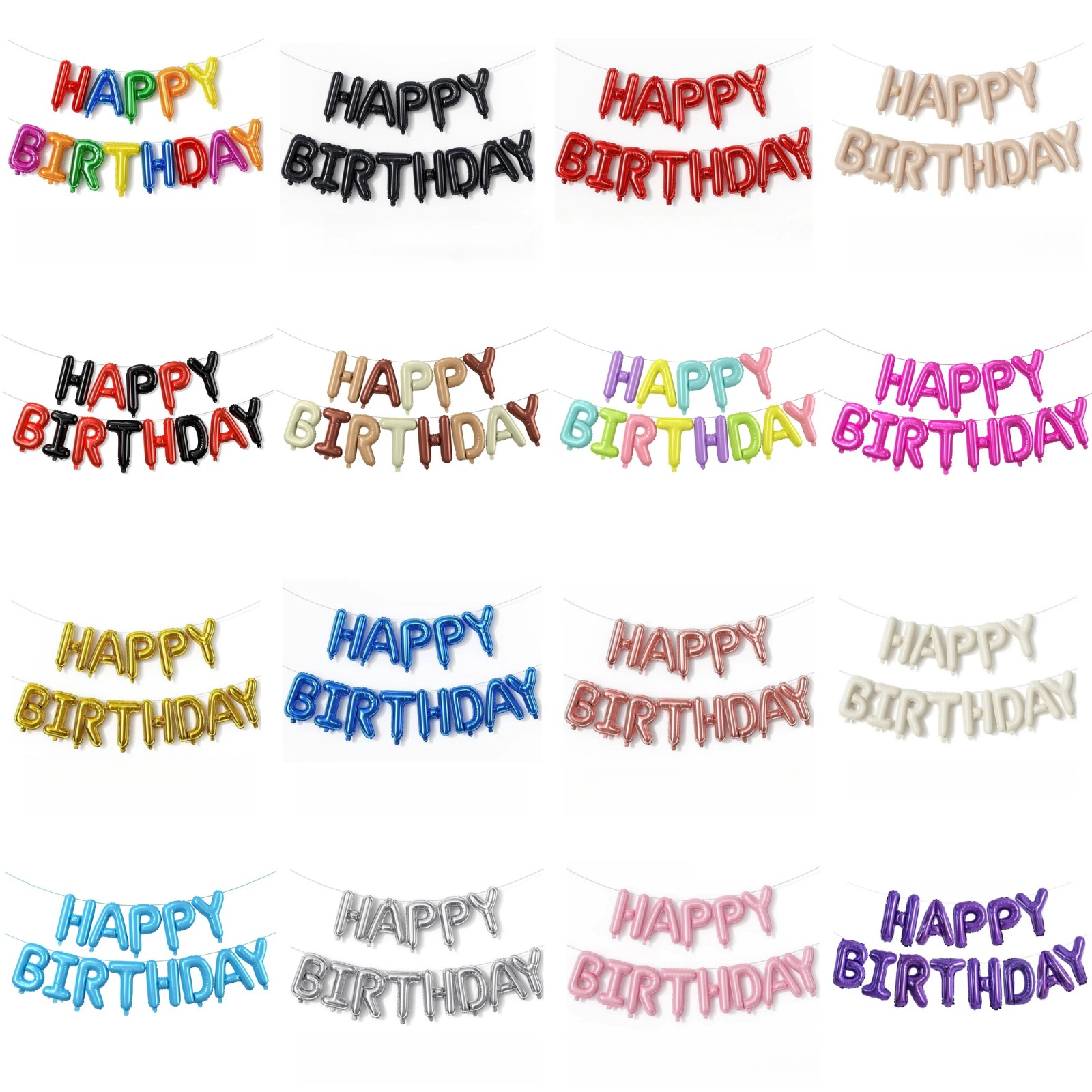 Happy Birthday Foil Balloon Banner 2