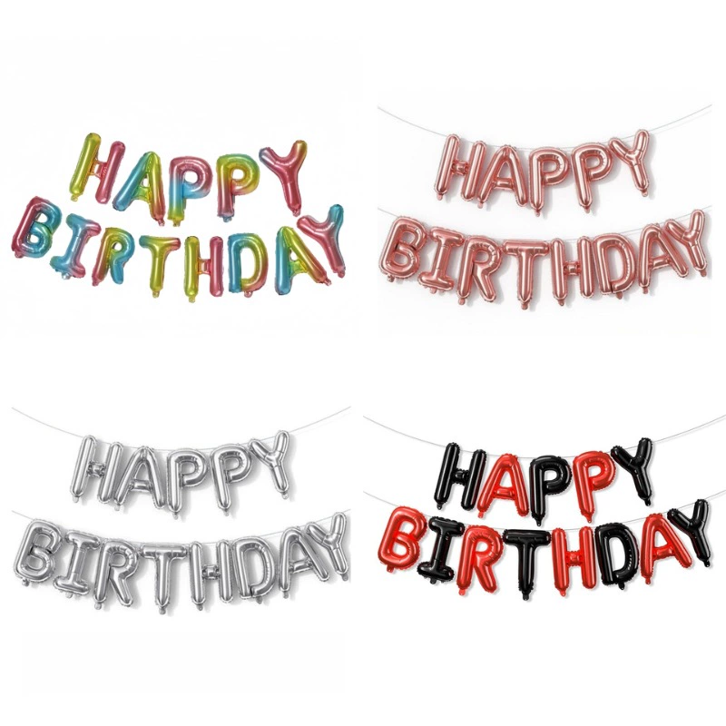 Happy Birthday Foil Balloon Banner 7