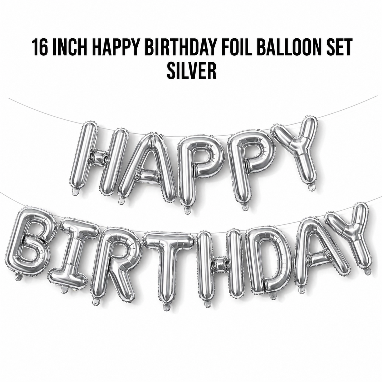 Happy Birthday Foil Balloon Banner 6