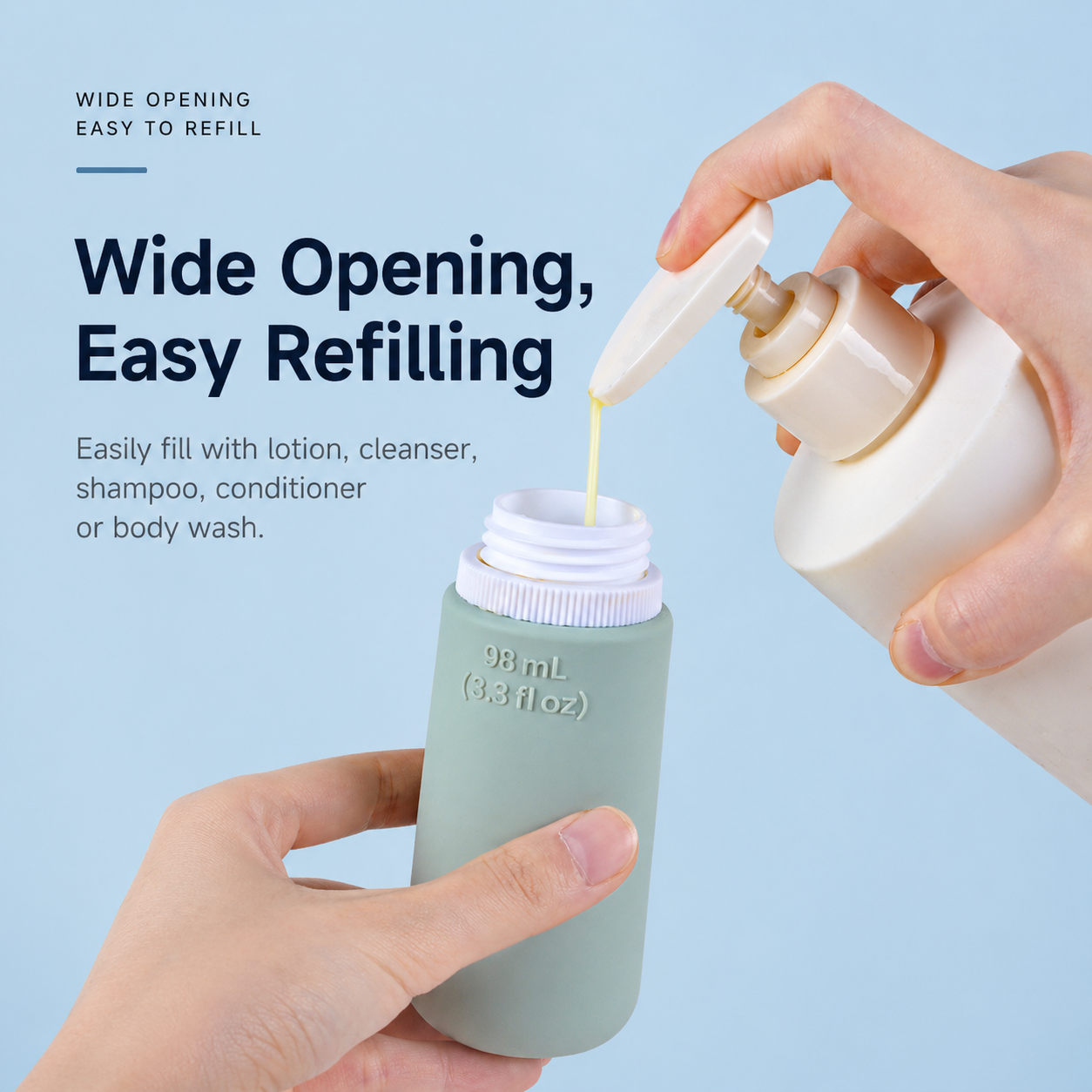 98ml Travel Refillable Toiletry Bottle Set 4