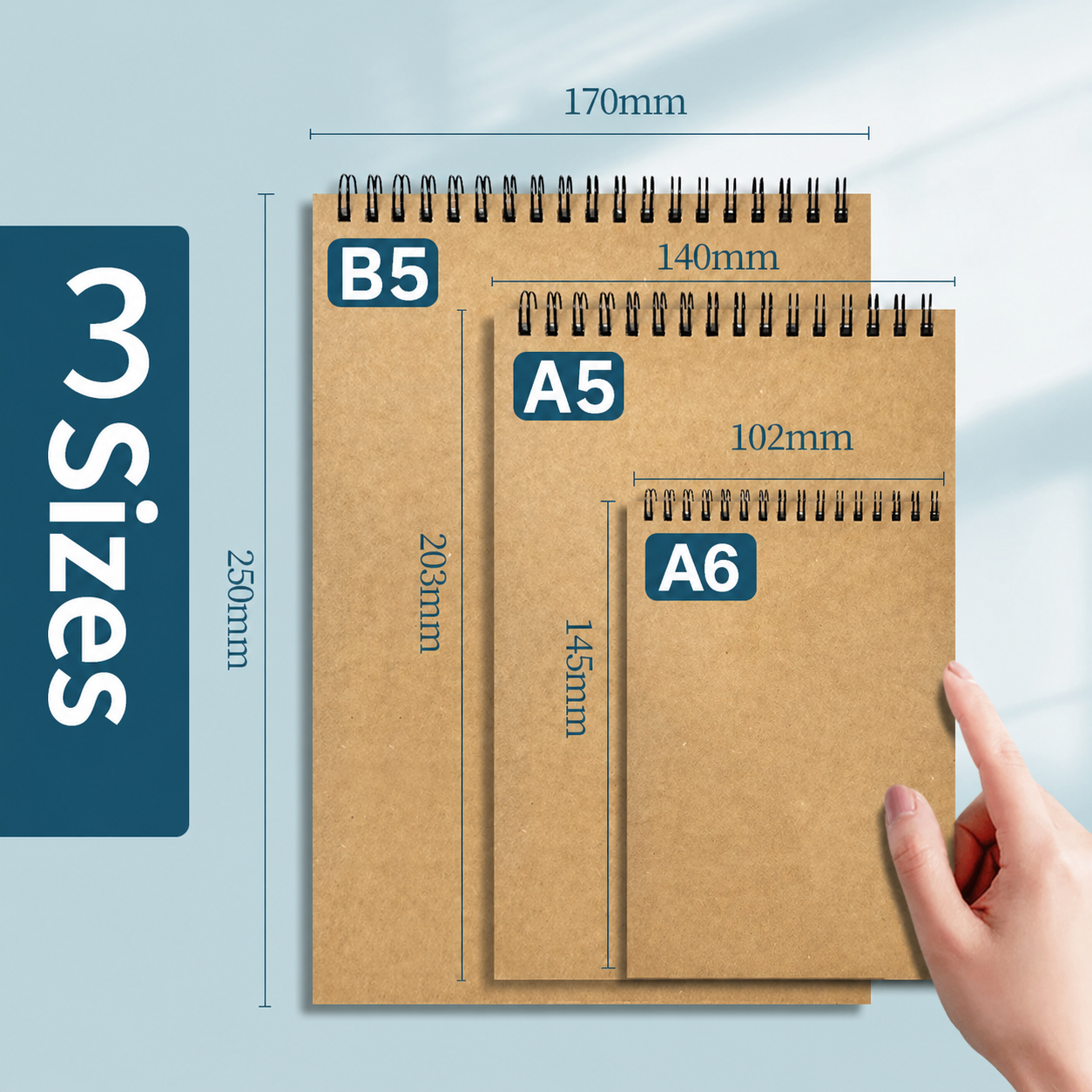 Kraft Spiral Notebook – 80 sheets