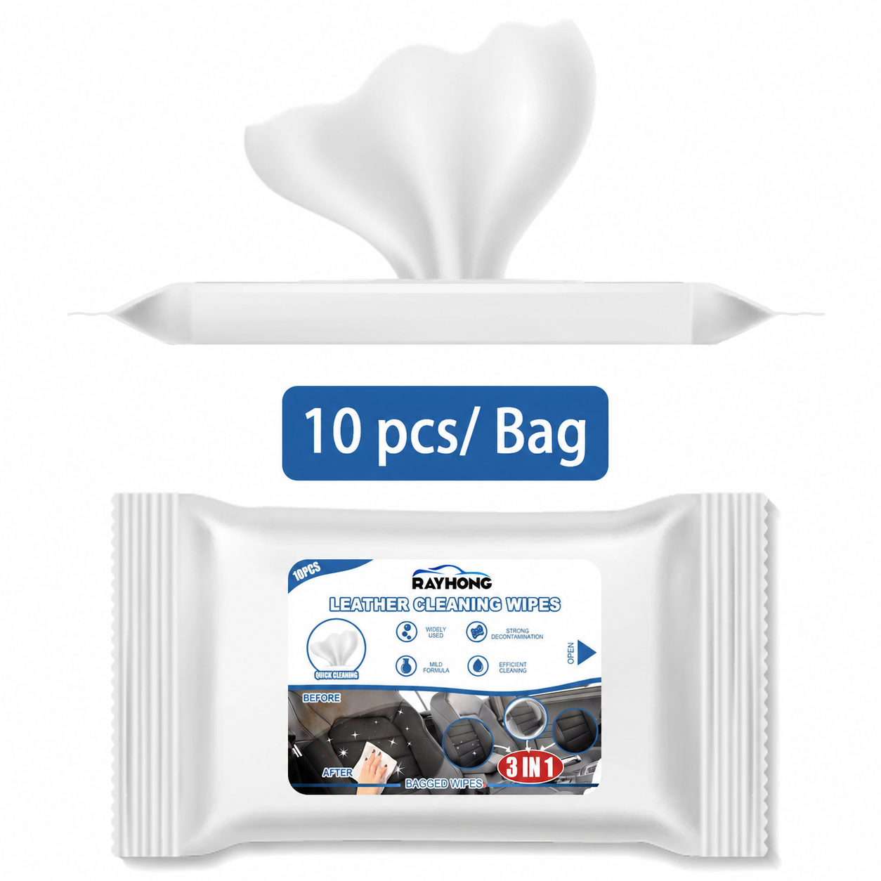 Leather Cleaning Wipes – 10 pcs