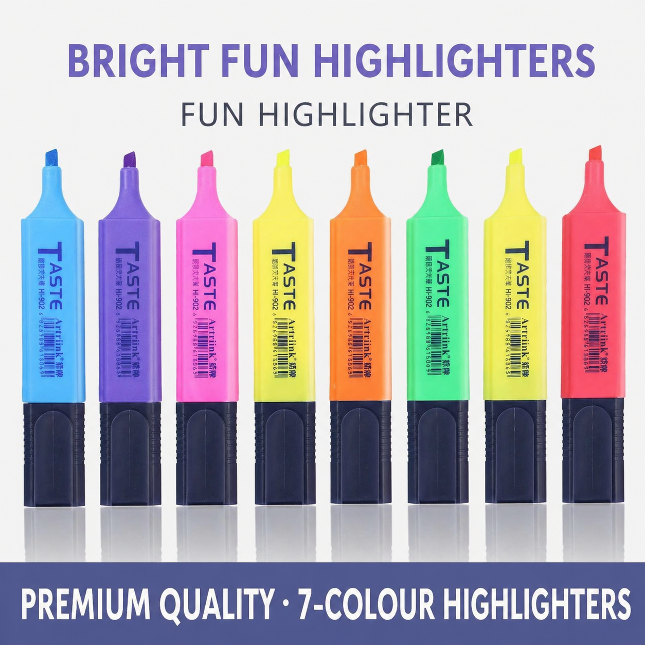8-Colour Highlighter Pens