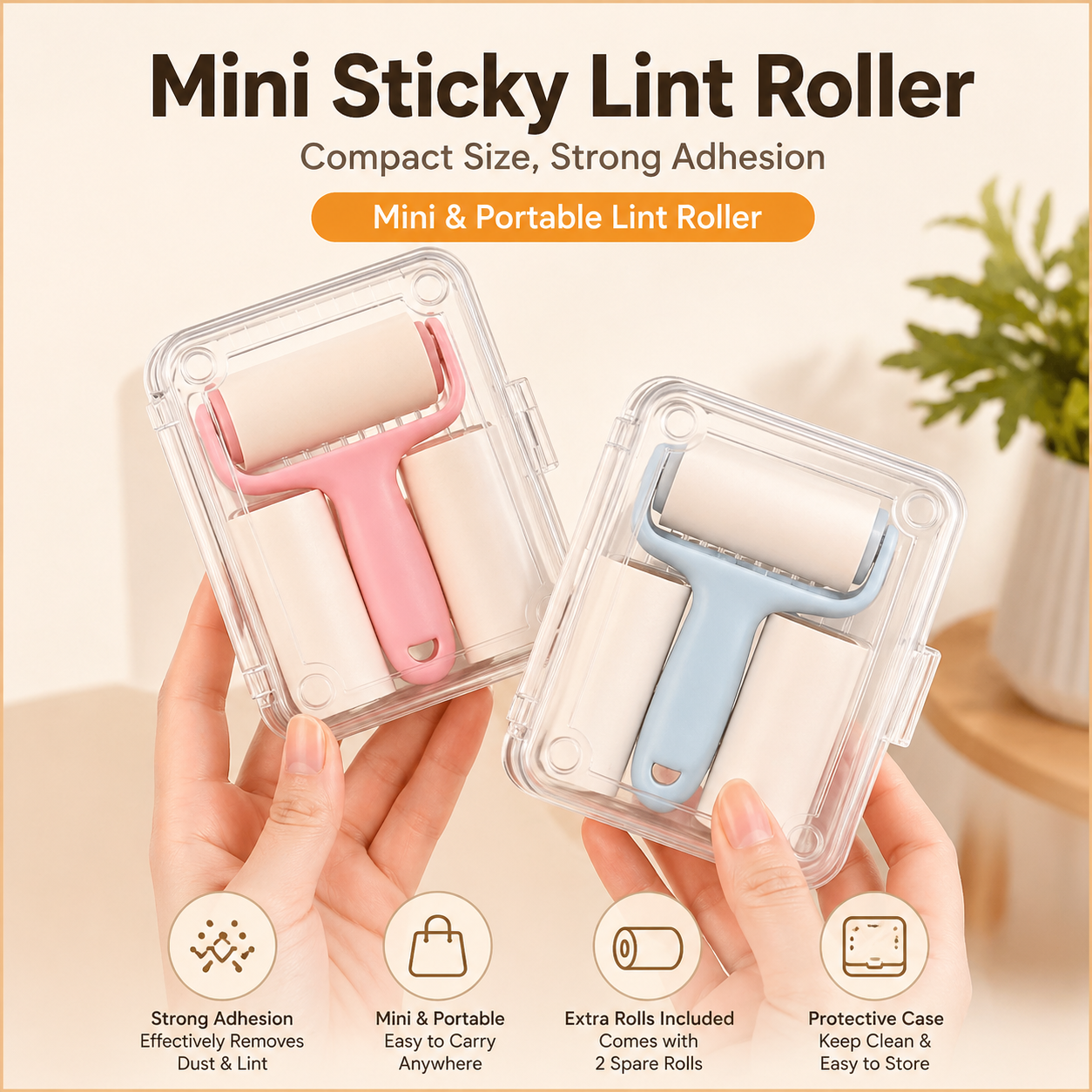 Mini Sticky Lint Roller Set