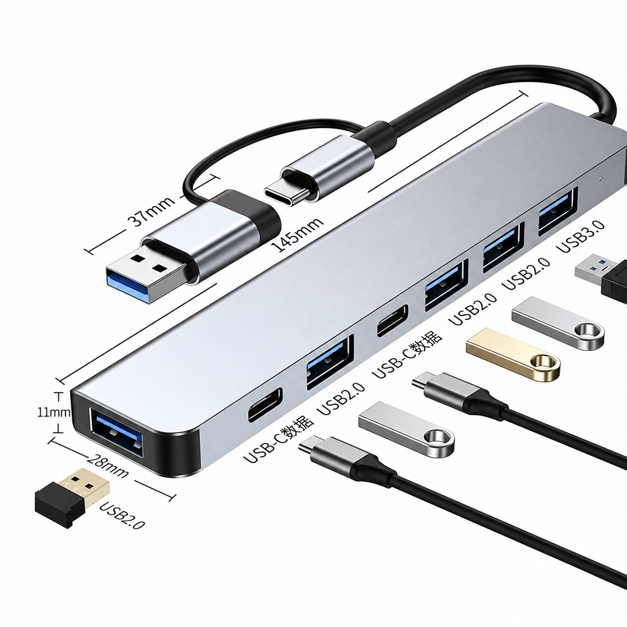 Multi-Port USB-C Hub Adapter
