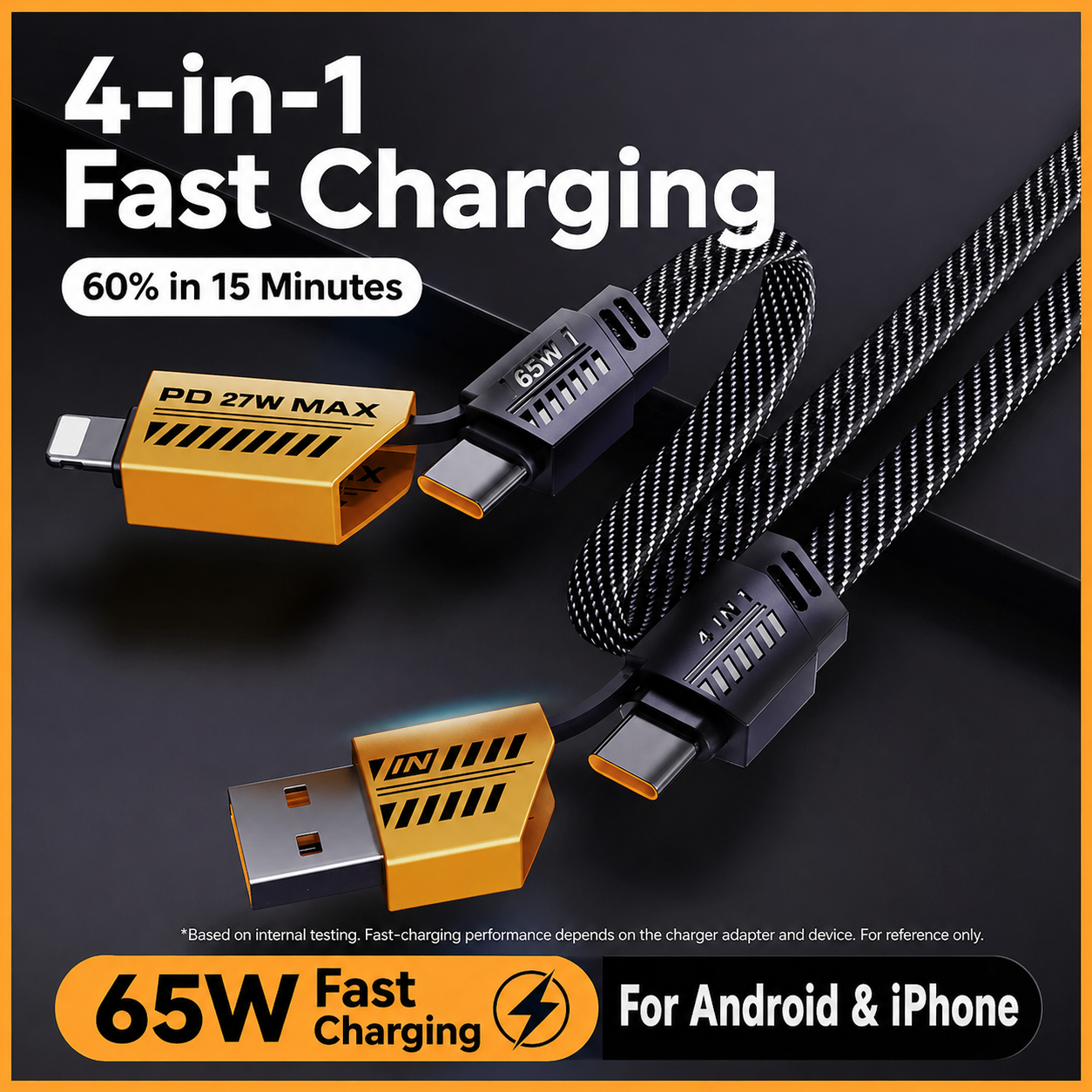 Fast Charging Cable – 4-in-1 & Dual Type-C Options