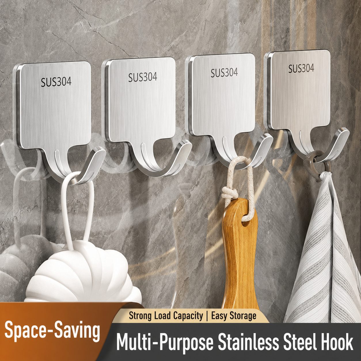 SUS304 Self-Adhesive Wall Hooks