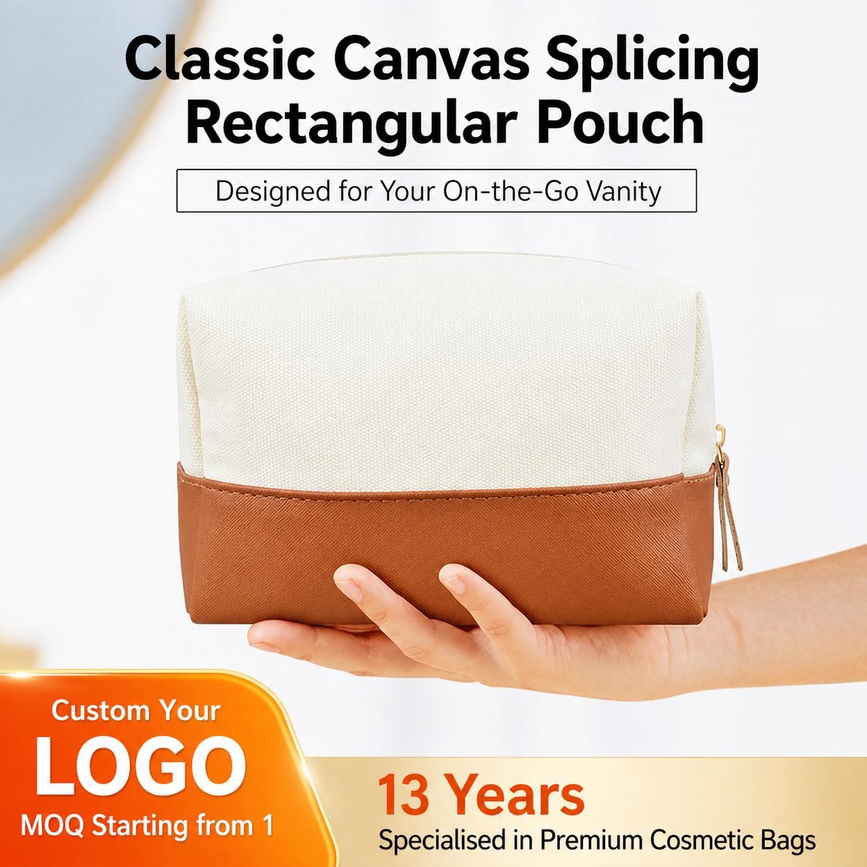 Canvas Cosmetic Travel Pouch