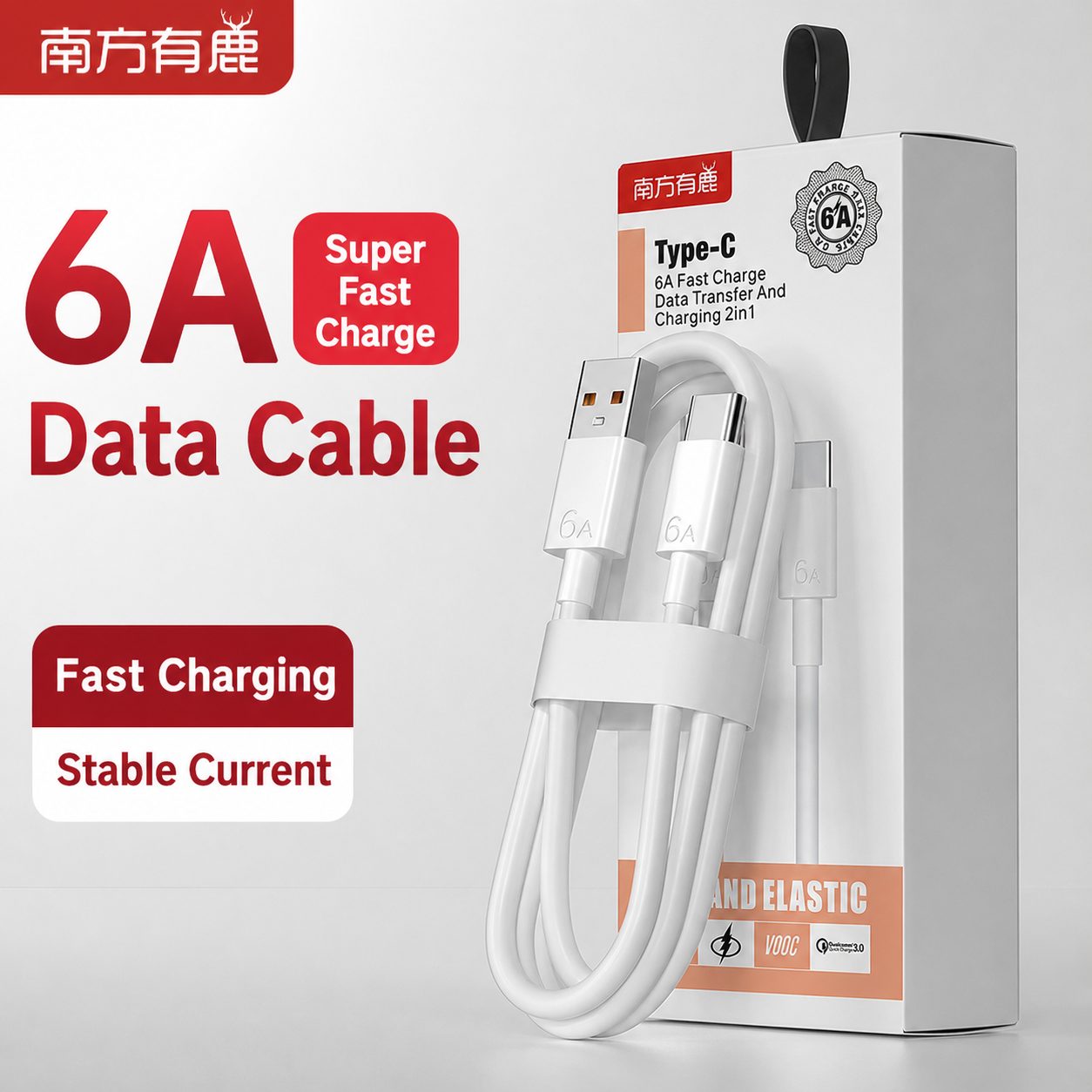 6A Fast Charging Cable – Phone Connector Options