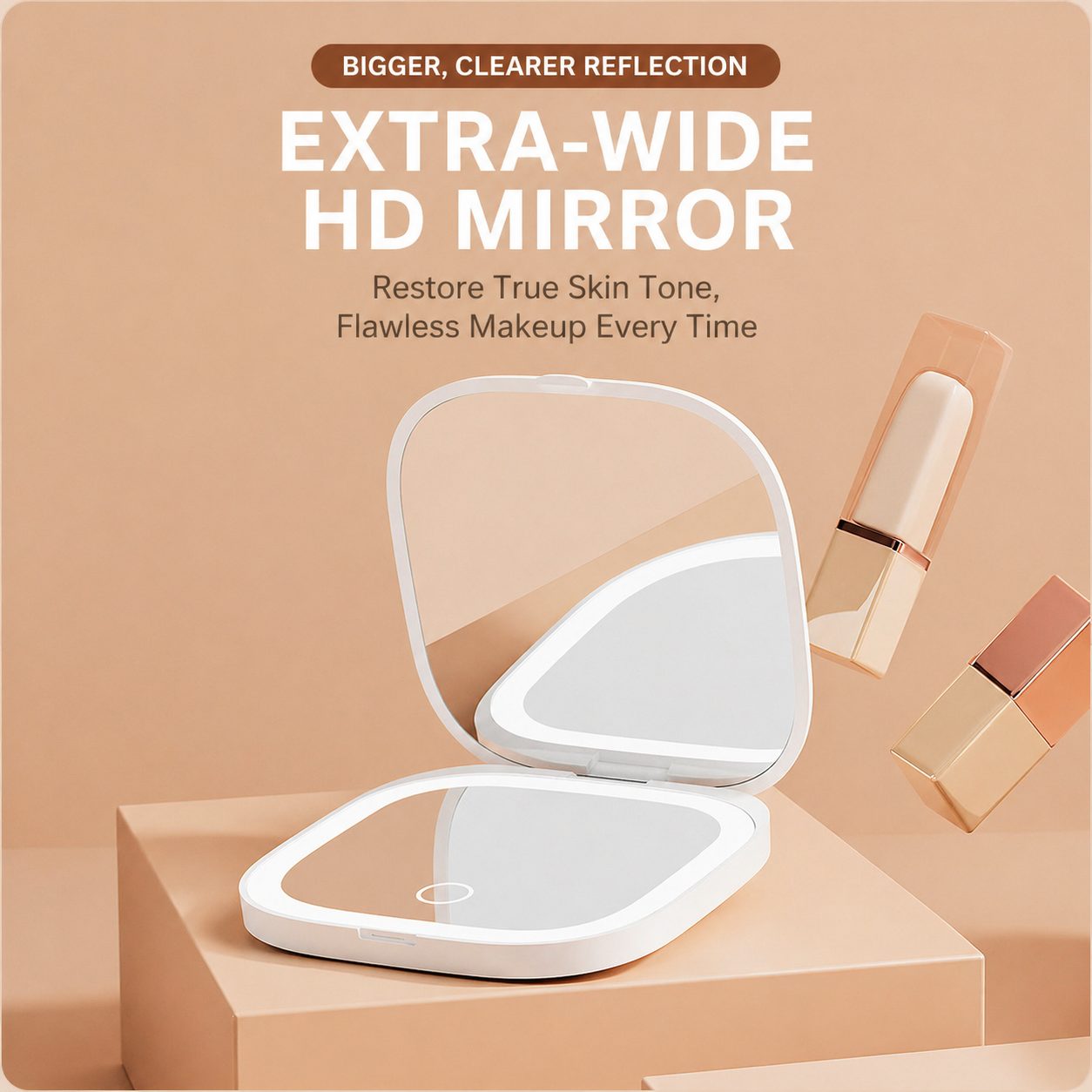 90mm Portable LED Makeup Mirror