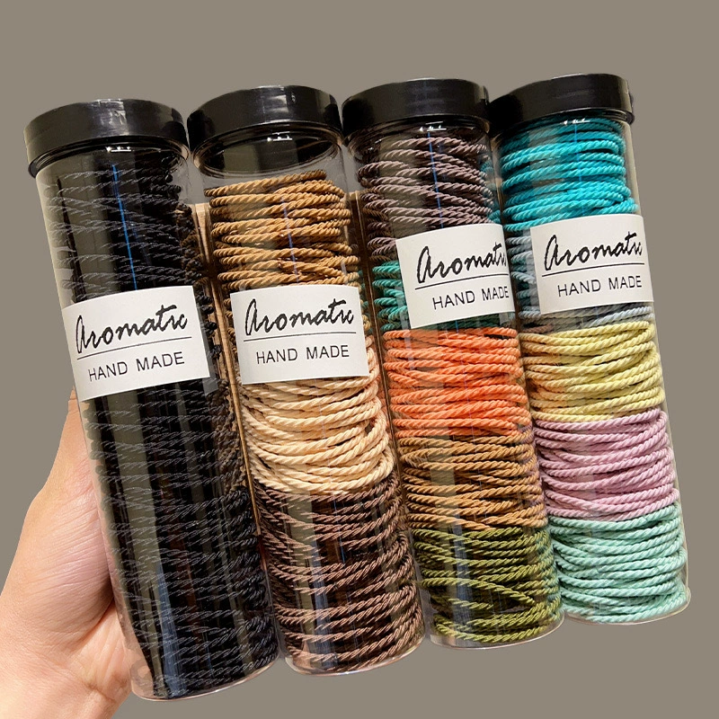 Elastic Hair Ties Tub Set – 100 pcs