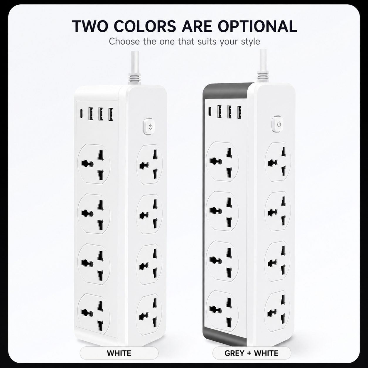 3000W Tower Extension Socket with USB Ports