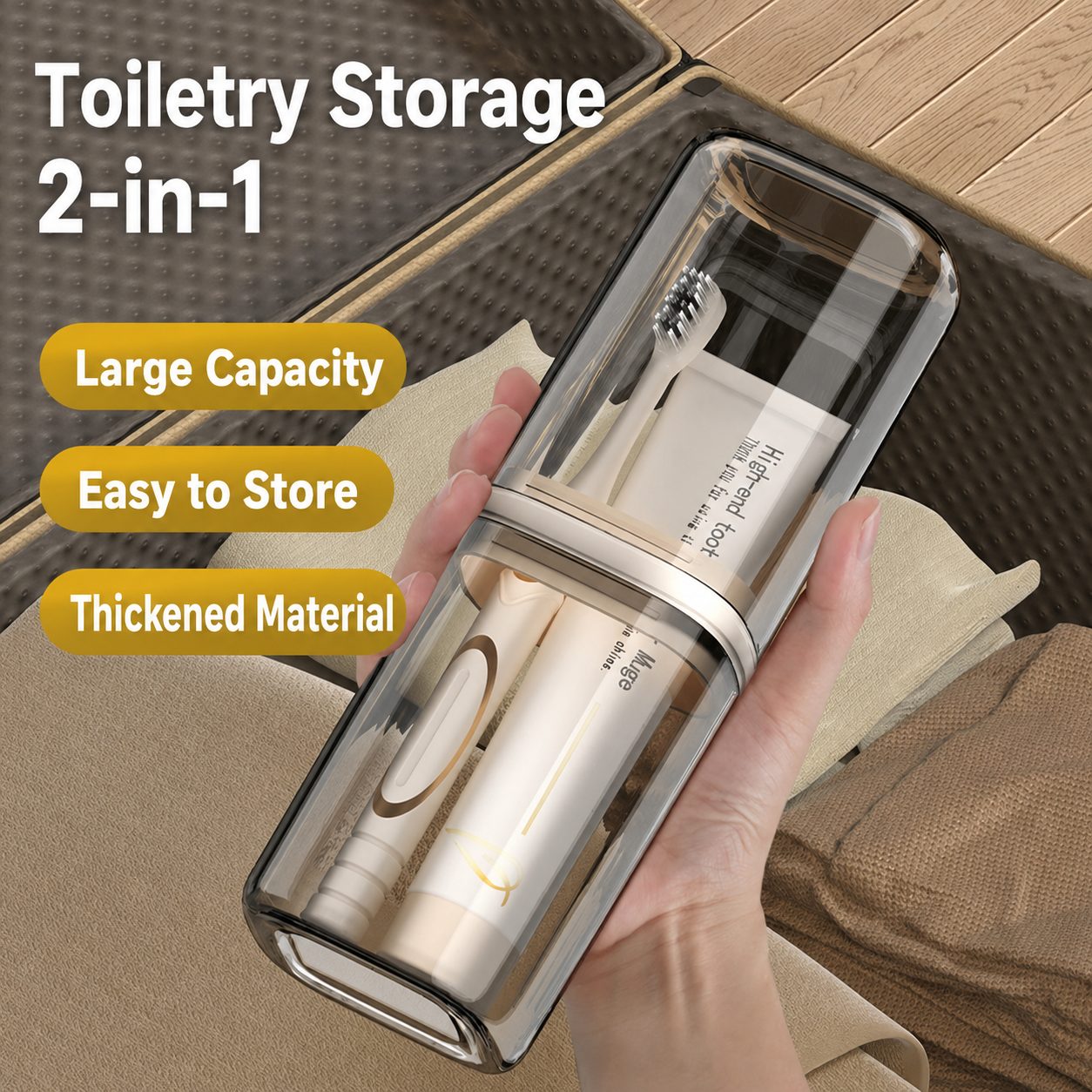 Travel Toothbrush Storage Case Set