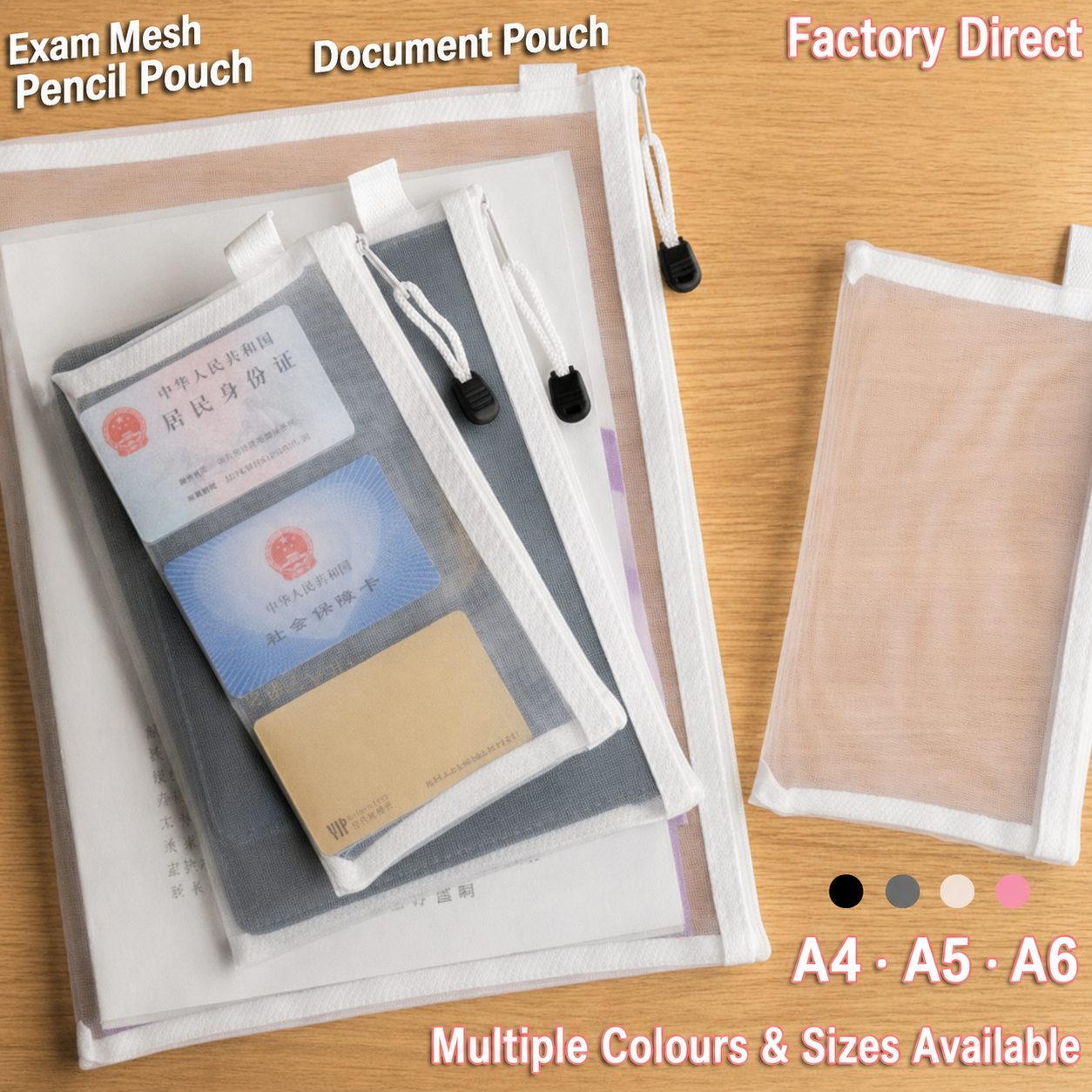 Transparent Pencil Case & Document Pouch