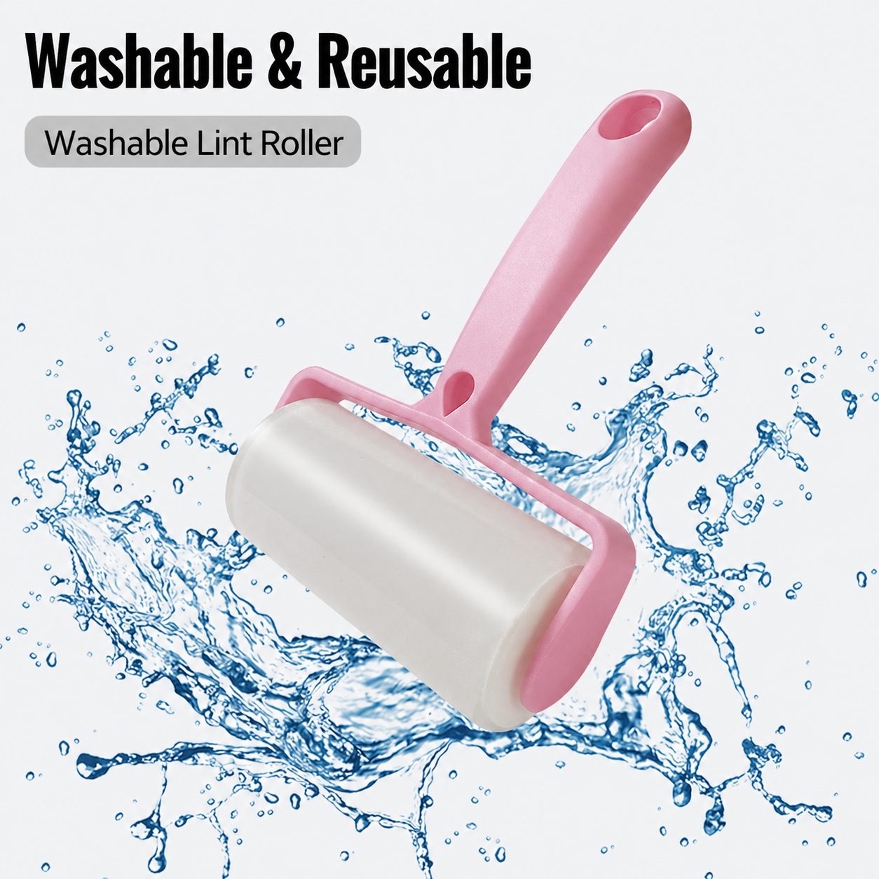 Washable Portable Lint Roller – Grey Handle