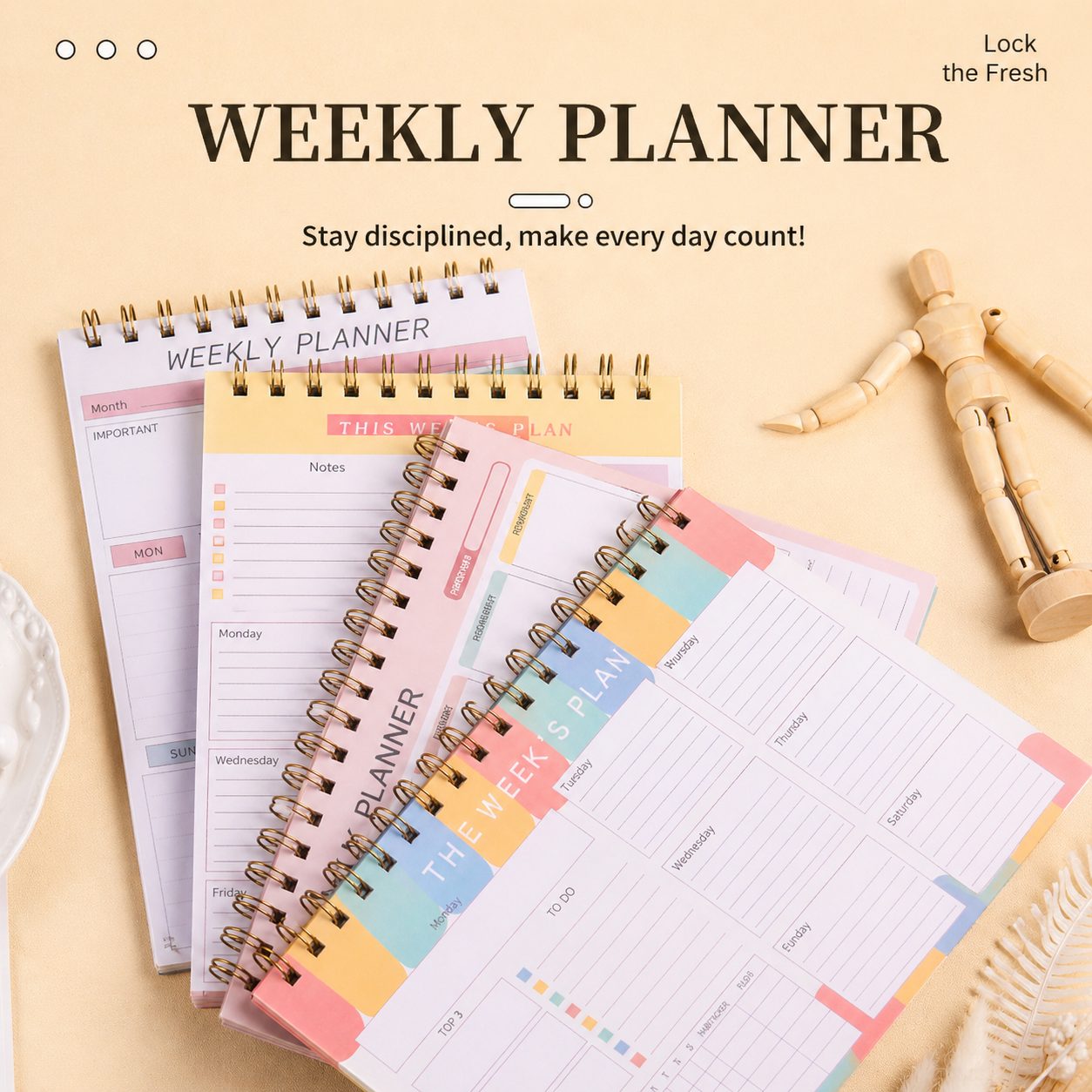 Water-Resistant Weekly Planner Notebook