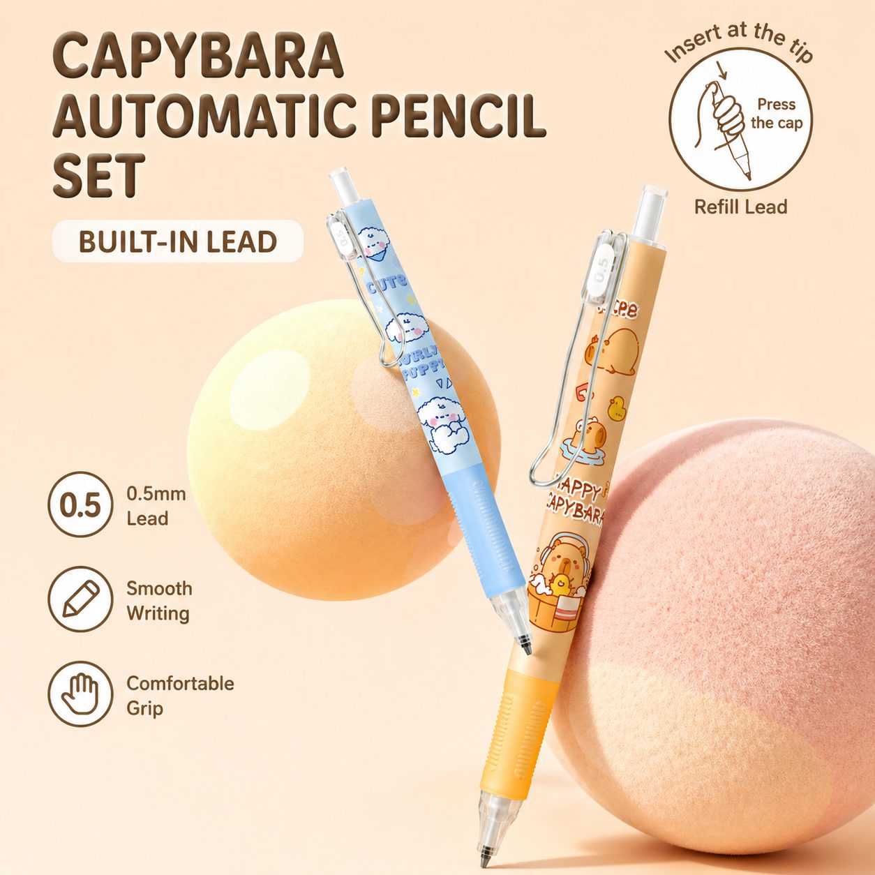 Cute 0.5mm Mechanical Pencil Set
