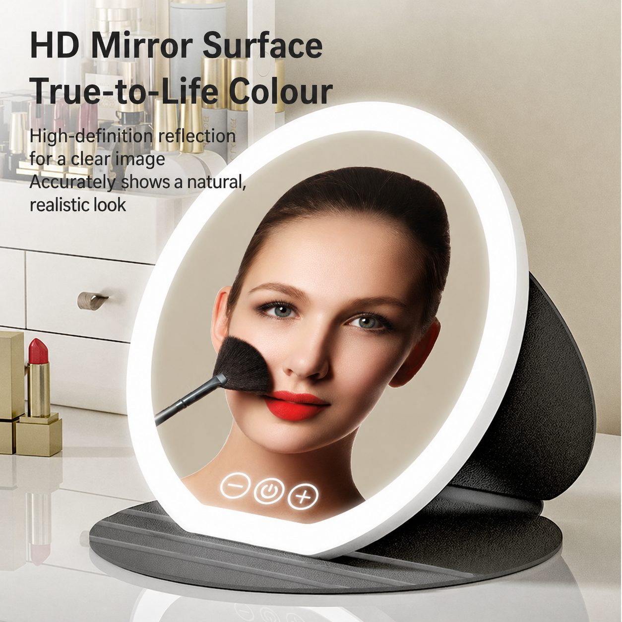 Rechargeable 3-Colour LED Makeup Mirror
