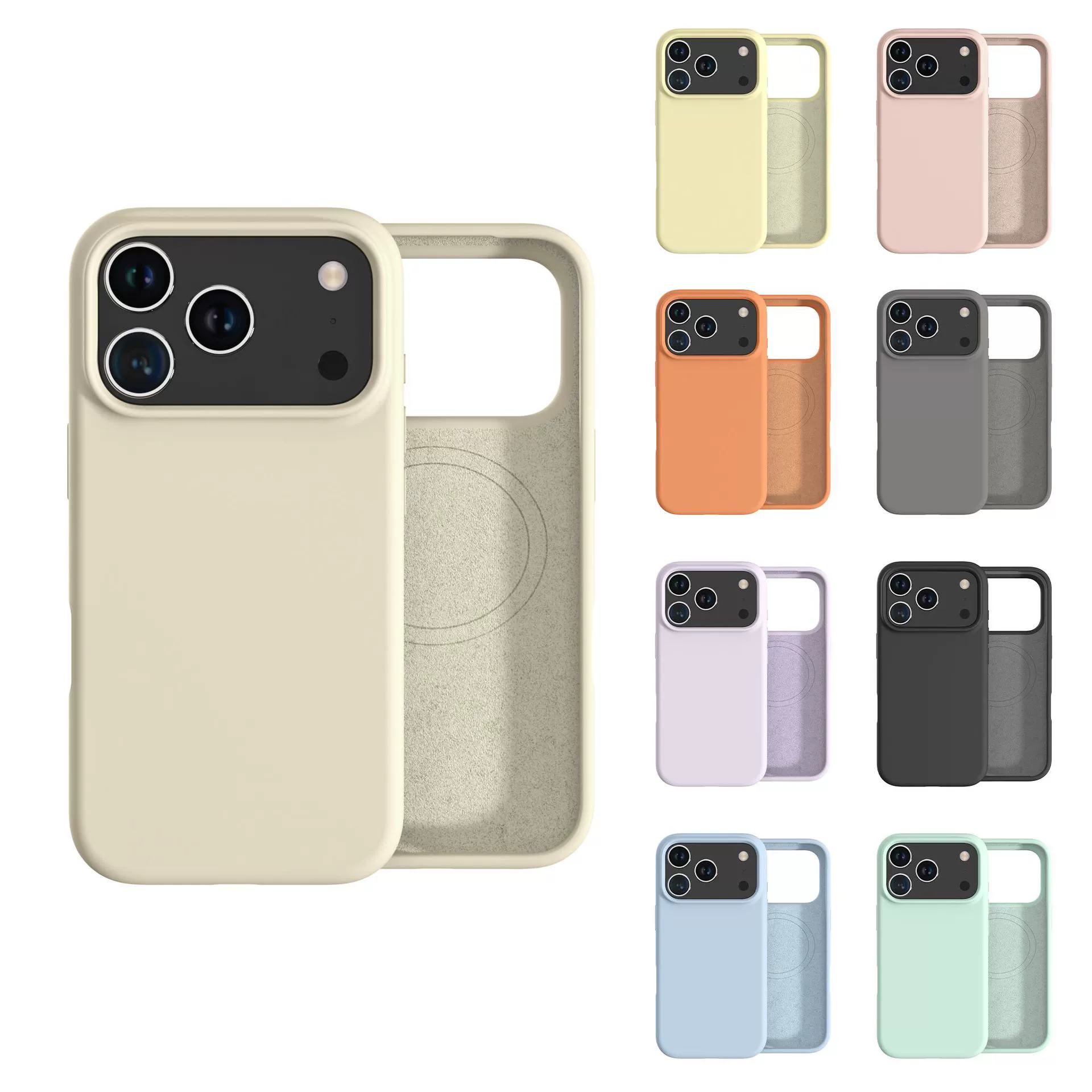 MagSafe-Compatible Silicone iPhone Case – Soft-Touch Drop Protection