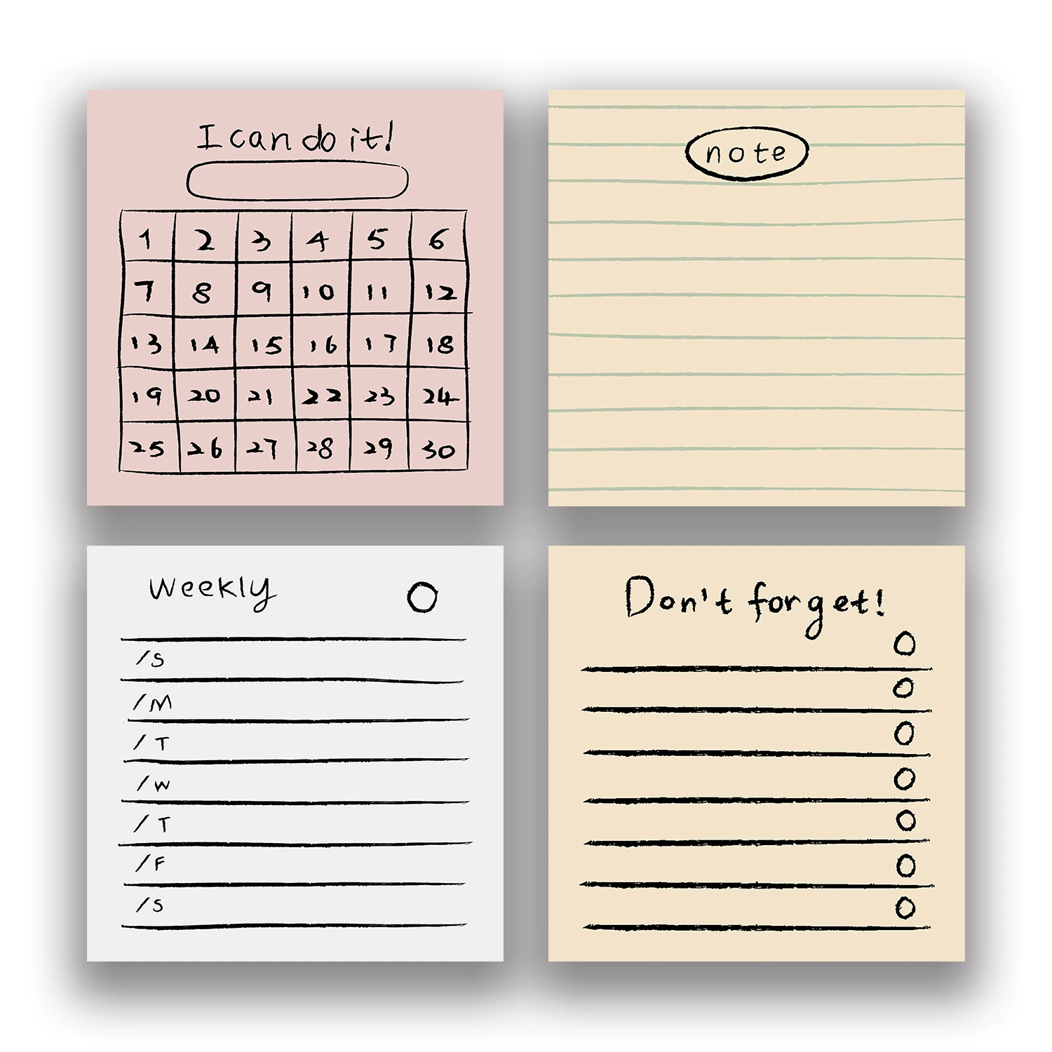 Mini Sticky Notes Pad Set – 50 Sheets