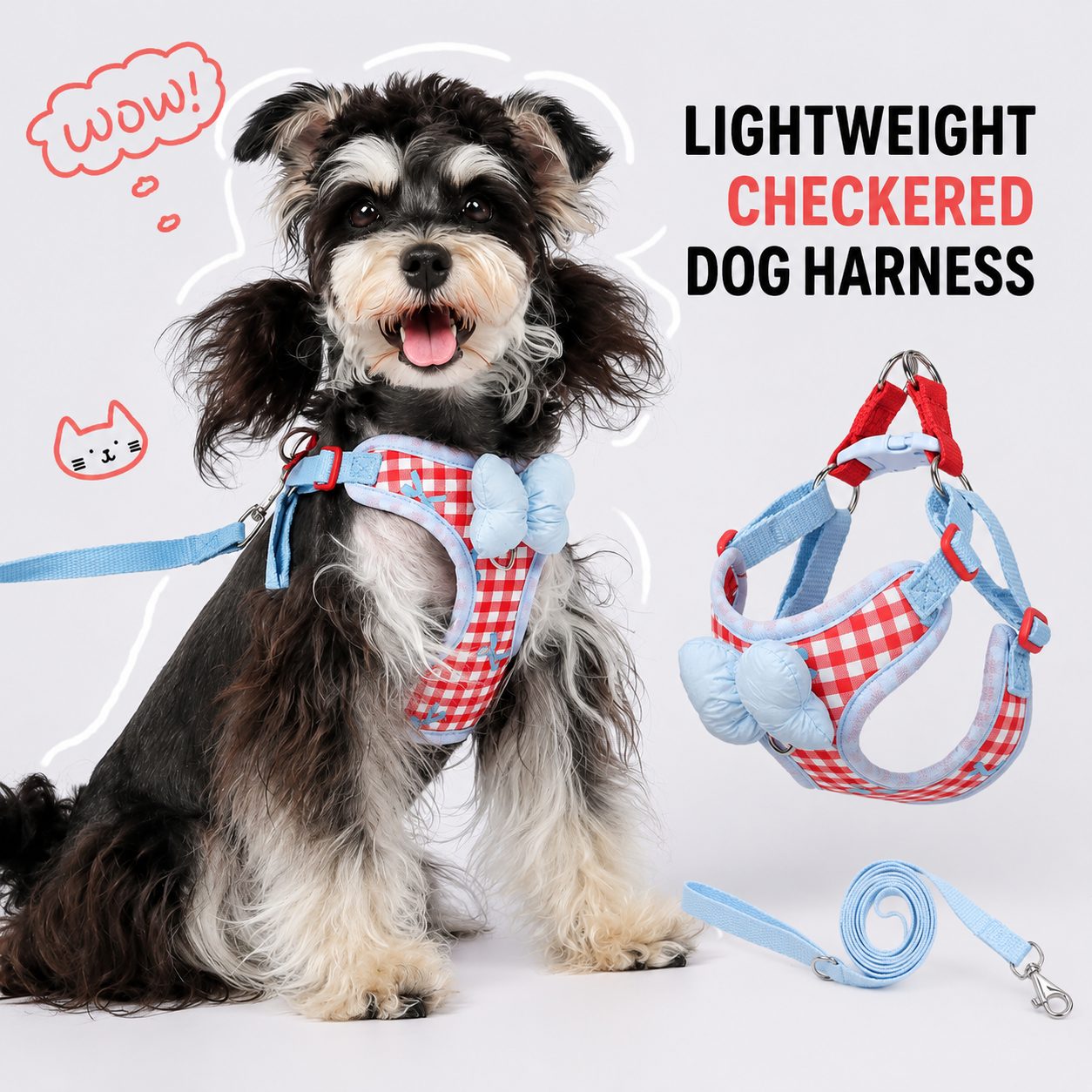 Soft Check Pet Harness Vest