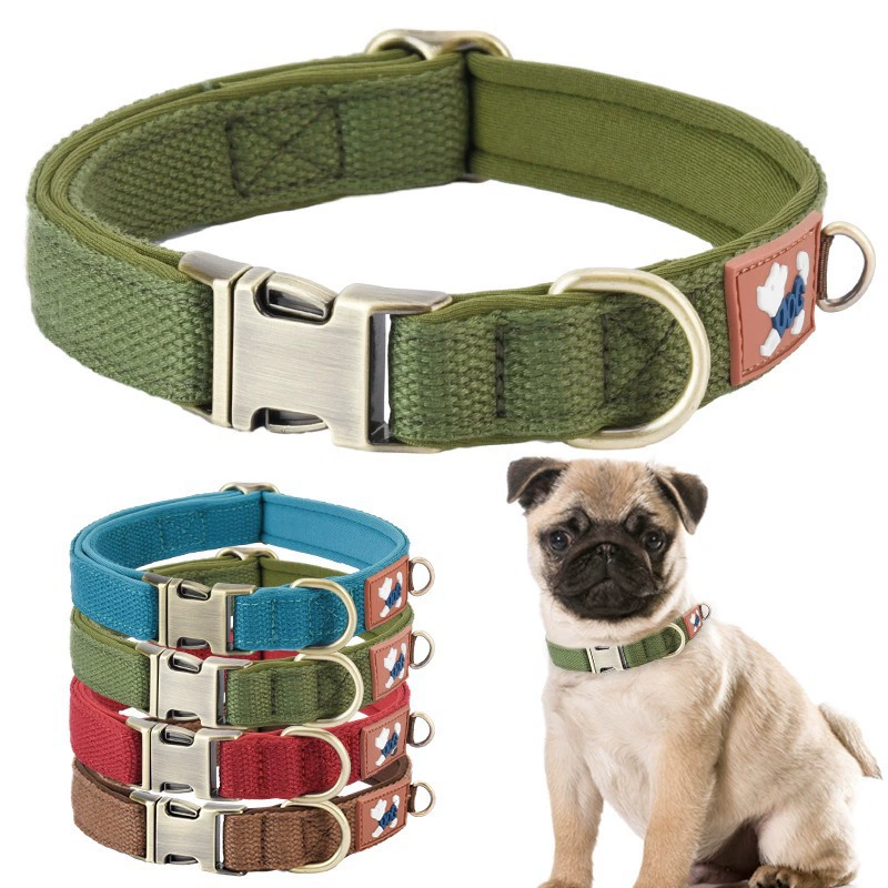 Adjustable Soft Webbing Dog Collar