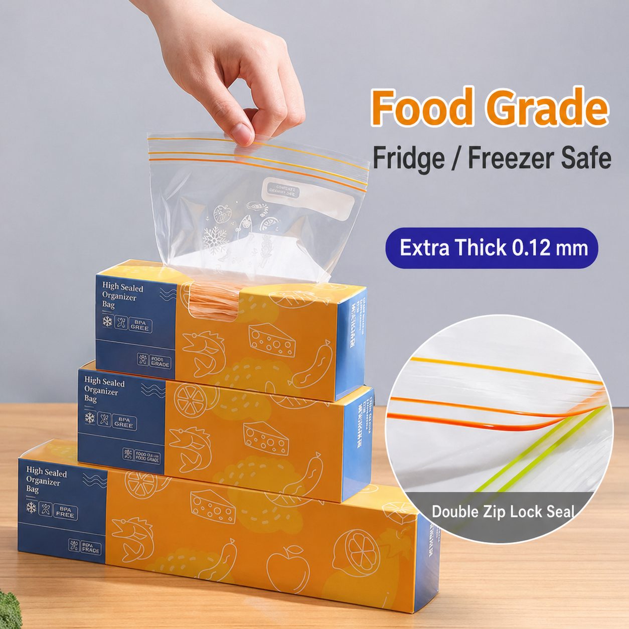 Food Storage Zip Bags